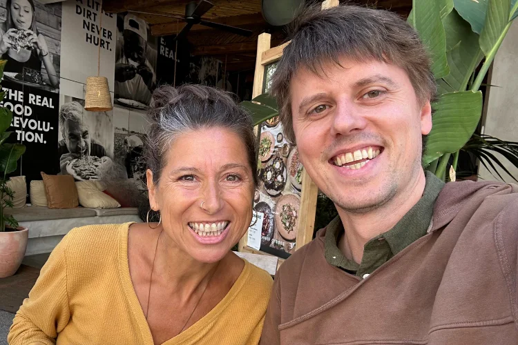 Daniela Hess and Jacob together, smiling